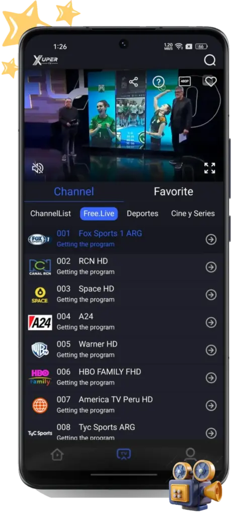 Acess Live TV Channels