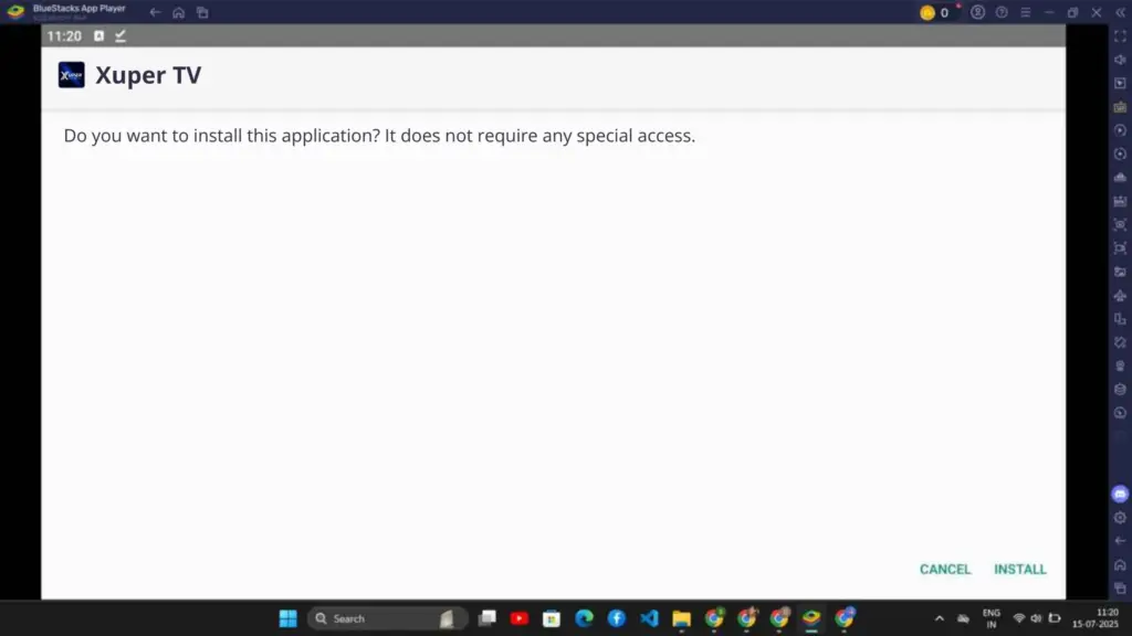 How to Install Xuper TV APK Old Version on PC 3